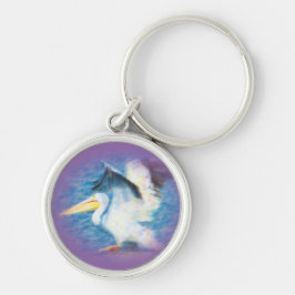 watercolor pelican 26 keychain schlüsselanhänger