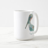 Watercolor Pelican Kaffeetasse (VorderseiteRechts)