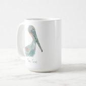 Watercolor Pelican Kaffeetasse (Vorderseite Links)