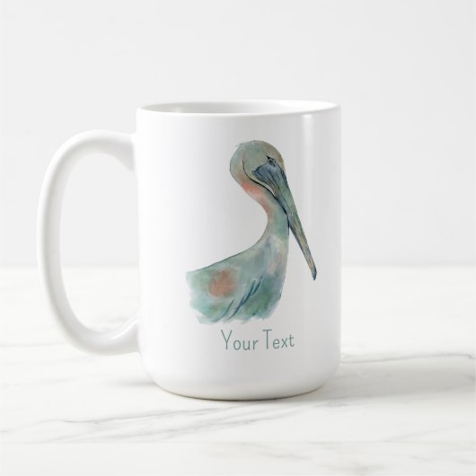 Watercolor Pelican Kaffeetasse (Links)