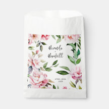 Watercolor Peony Magnolia Pink Wedding