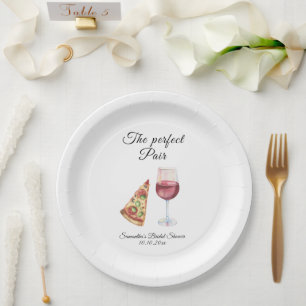 Watercolor Perfect Pair Brautparty Pappteller