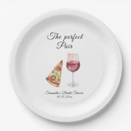 Watercolor Perfect Pair Bridal Shower Pappteller