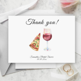Watercolor Perfect Pair Bridal Shower Thank You Dankeskarte