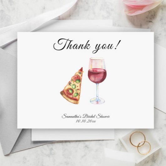Watercolor Perfect Pair Hochzeitsdusche Danke