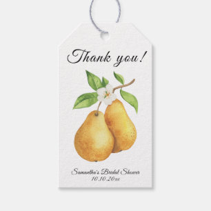 Watercolor Perfect Pear Danke Brautparty Geschenkanhänger