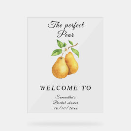 Watercolor Perfect Pear Welcome Bridal Shower Acrylschild