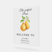 Watercolor Perfect Pear Welcome Bridal Shower Acrylschild (Winkel)