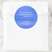 Watercolor periwinkle Classic Round Sticker (Tasche)