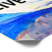 Watercolor Persian Lilies Petals Inspirational Poster (Ecke)