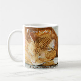 Watercolor-personalisierte Ingwer-Katzen-Tasse Kaffeetasse