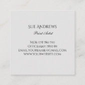 Watercolor-personalisierte Quadratische Visitenkarte (Rückseite)