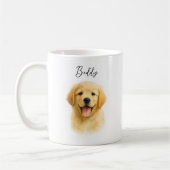 Watercolor Pet Dog Portrait Script Name Kaffeetasse (Links)