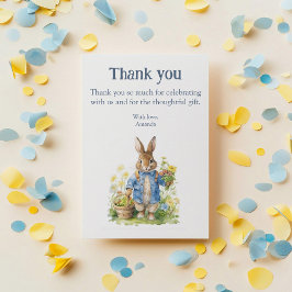 Watercolor Peter Rabbit Birthday Dankeskarte