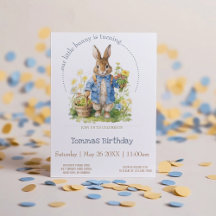 Watercolor Peter Rabbit Birthday