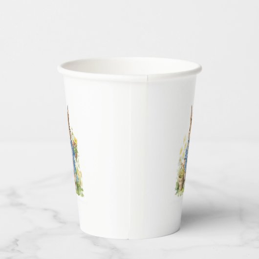 Watercolor Peter Rabbit Birthday Pappbecher (Rechts)