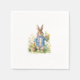 Watercolor Peter Rabbit Birthday Serviette