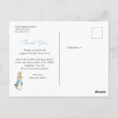 Watercolor Peter Rabbit Boy Birth Announcement Postkarte (Rückseite)