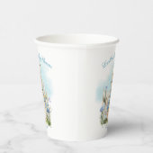 Watercolor Peter Rabbit Bunny Baby Boy Pappbecher (Rechts)