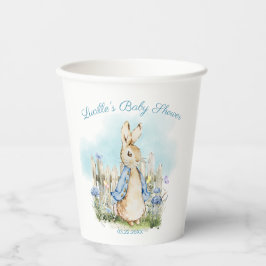 Watercolor Peter Rabbit Bunny Baby Boy Pappbecher