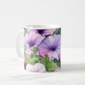 Watercolor petunia flowers kaffeetasse (Vorderseite Links)