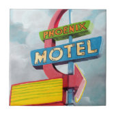 Watercolor Phoenix Motel Fliese (Vorderseite)