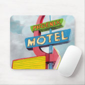Watercolor Phoenix Motel Mousepad (Mit Mouse)