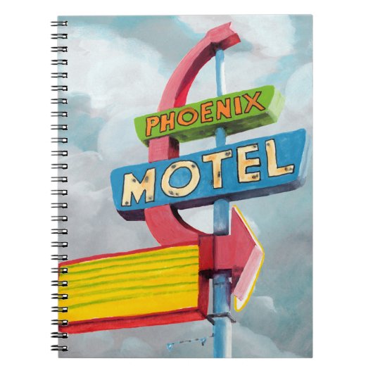 Watercolor Phoenix Motel Notizblock (Vorderseite)