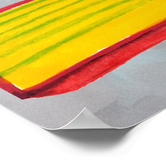 Watercolor Phoenix Motel Poster (Ecke)