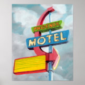Watercolor Phoenix Motel Poster (Vorne)
