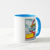 Watercolor Phoenix Motel Tasse (VorderseiteRechts)