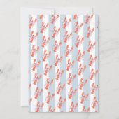 Watercolor Pinch Me Lobster Coastal 3rd Birthday Einladung (Rückseite)