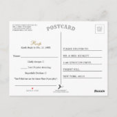 Watercolor Pine Boughs Winter Wedding UAWG Postkarte (Rückseite)