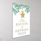 Watercolor Pine Boughs Winter Wedding Willkommen Foliendrucke (Ablage )