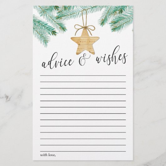 Watercolor Pine Boughs Winterberatung & Wünsche (Vorderseite)