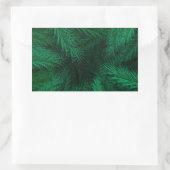 Watercolor pine branches pattern on black backgrou rechteckiger aufkleber (Tasche)