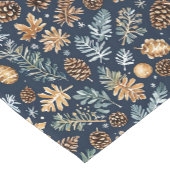Watercolor Pine Cones Winter Pattern Tischläufer (Ecke)