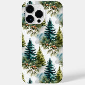 Watercolor Pine Muster Elegante Winter Case-Mate iPhone Hülle (Rückseite)