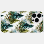 Watercolor Pine Muster Elegante Winter Case-Mate iPhone Hülle (Rückseite (Horizontal))
