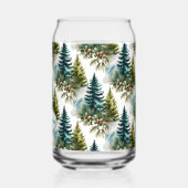 Watercolor Pine Muster Elegante Winter Dosenglas (Links)