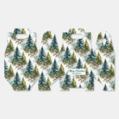 Watercolor Pine Muster Elegante Winter Geschenkschachtel (Ungeklappt)