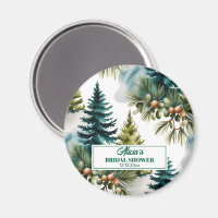 Watercolor Pine Pattern Winter Brautparty Gefallen