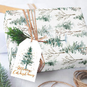 Watercolor Pine Tree Weihnachtswrapping Paper Geschenkpapier