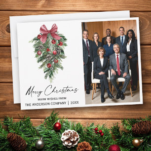 Watercolor Pines Company Foto Frohe Weihnachten
