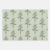 Watercolor Pines on Sage | Scandinavian Holiday Geschenkpapier Set (Vorderseite 3)