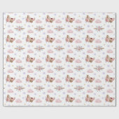 Watercolor Pink Airplane Geschenkpapier (Flach)