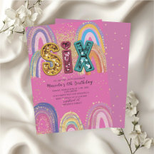 Watercolor pink and gold stars BirthdaInvitation