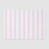 Watercolor Pink and White Bamboo Stripes Seidenpapier (Vorderseite)
