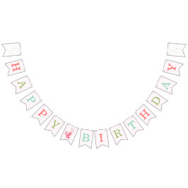 Watercolor Pink Axolotl Geburtstagsparty Wimpelkette