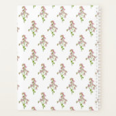 Watercolor Pink Bellflower Muster Weekly Planner Planer (Rückseite)